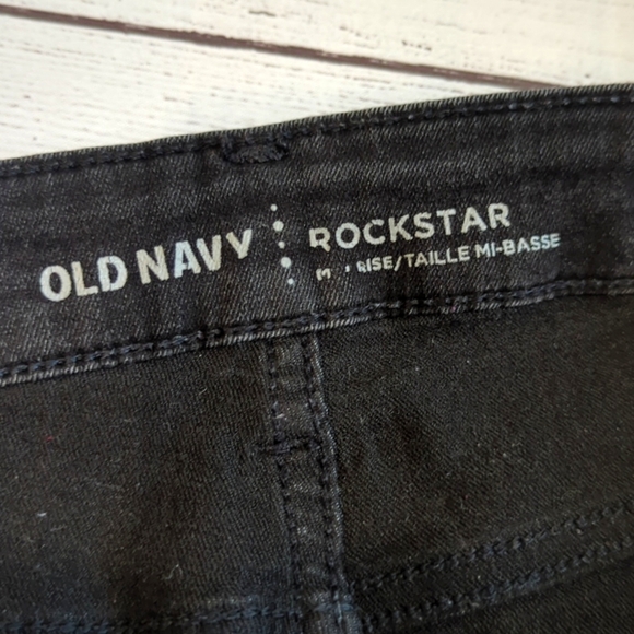 Old Navy Black Rockstar Mid Rise Jeggings - Size 8 Regular - Picture 7 of 9